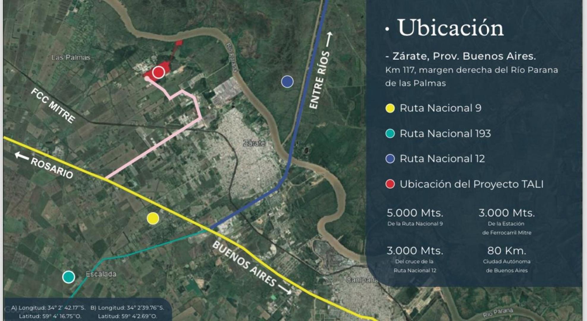 Terreno en Venta en Zarate, USD 166.353