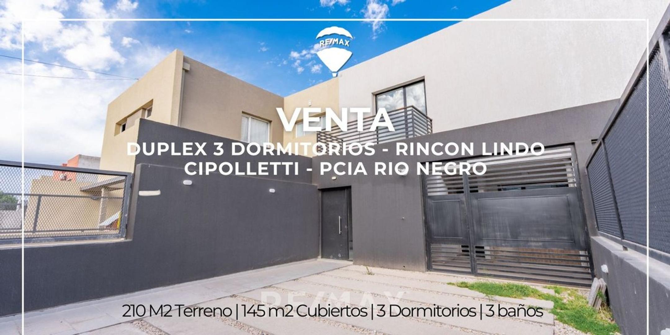 DUPLEX EN RINCON LINDO CIPOLLETTI