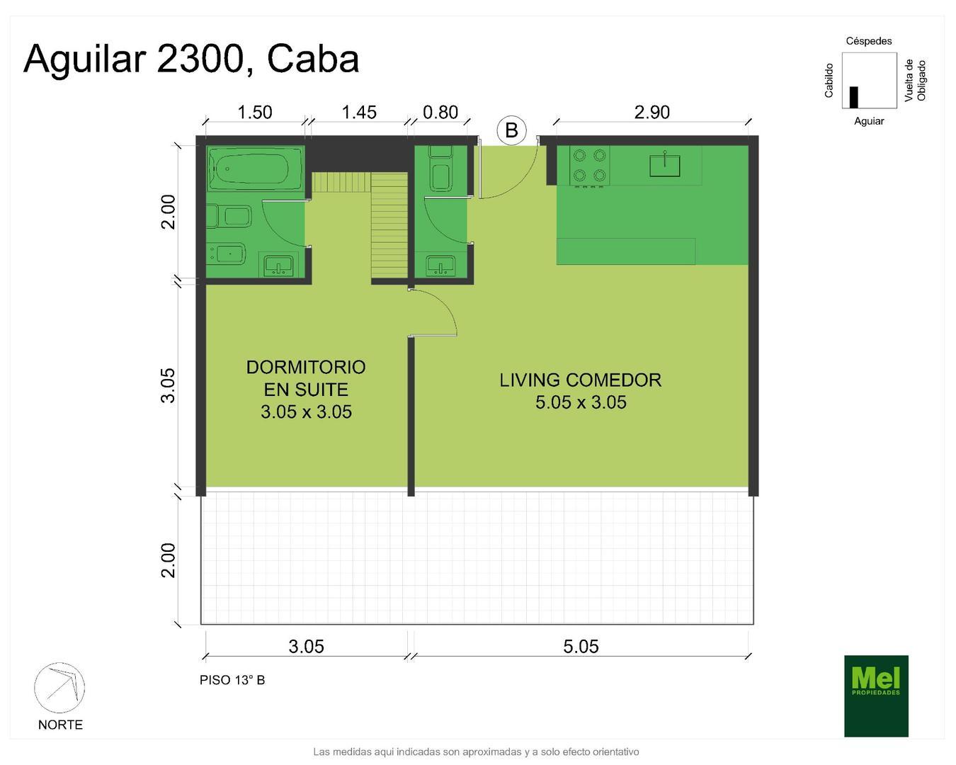 Aguilar 2300, Piso 13