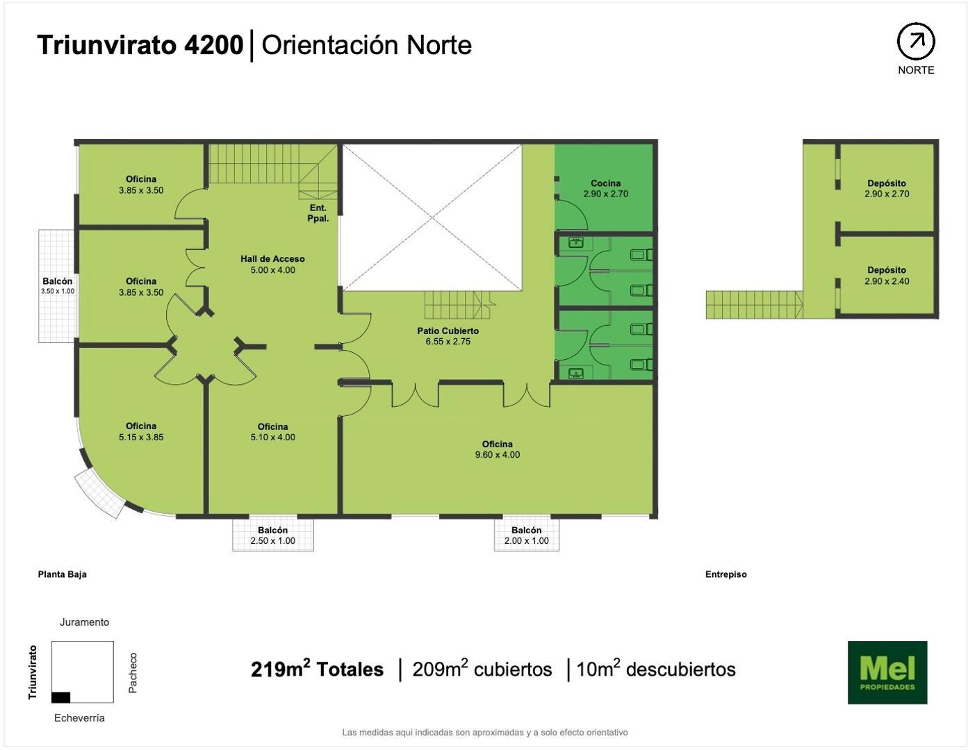 Triunvirato 4200, Piso 1