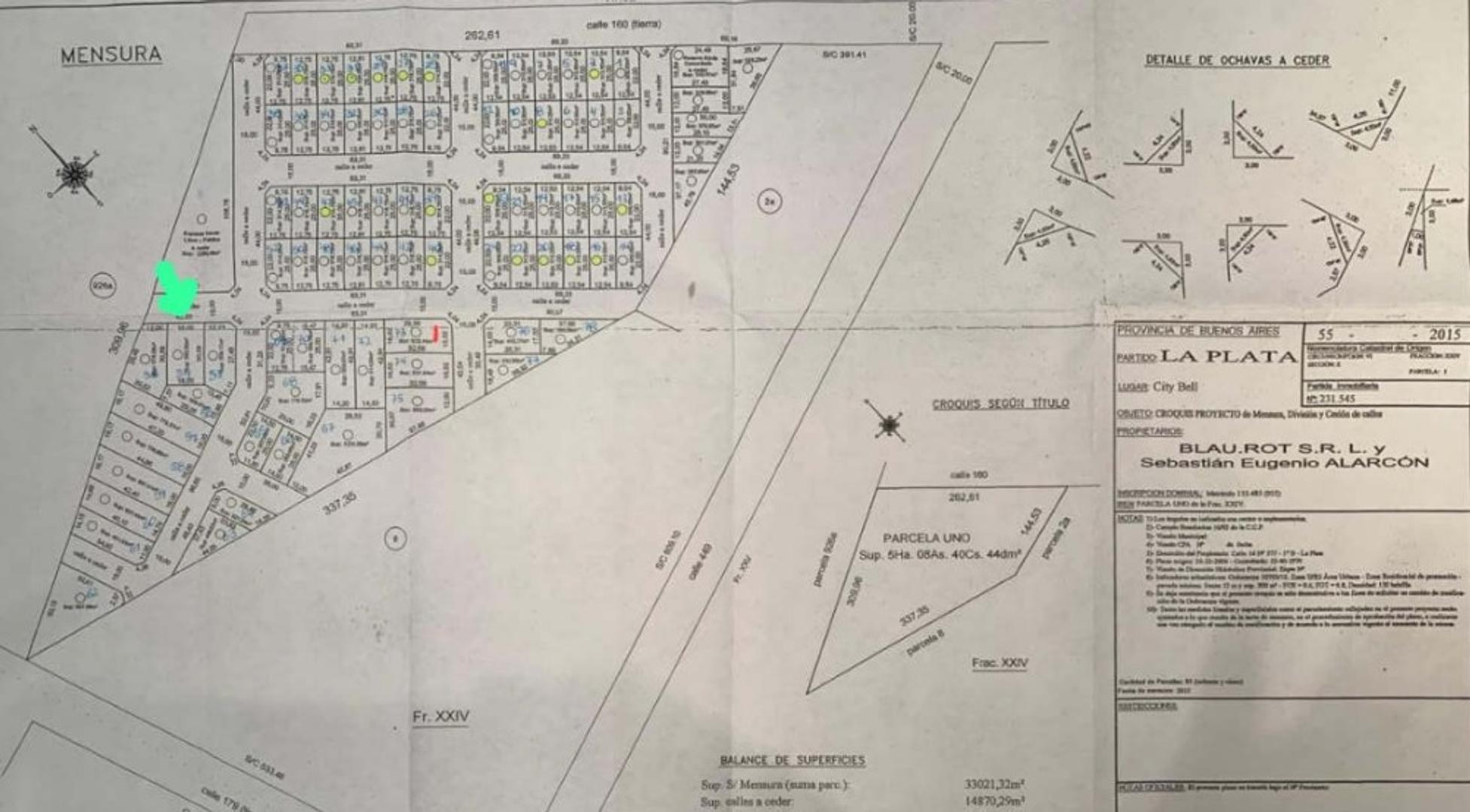 Terreno en Venta en City Bell, USD 21.500