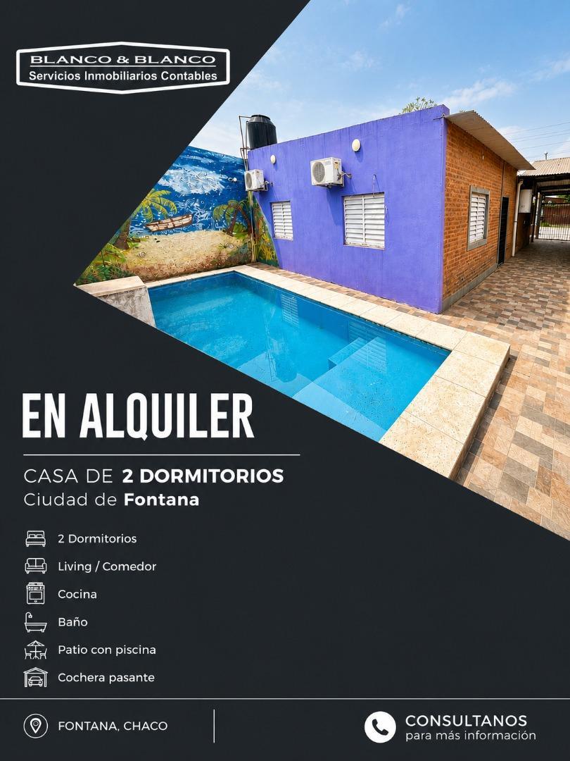 Se Alquila Casa de 2 dormitorios en Fontana
