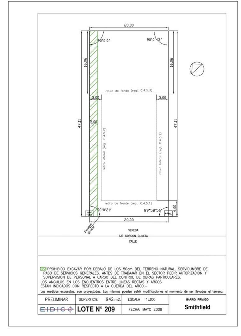 Terreno en Venta de 942,0 m2