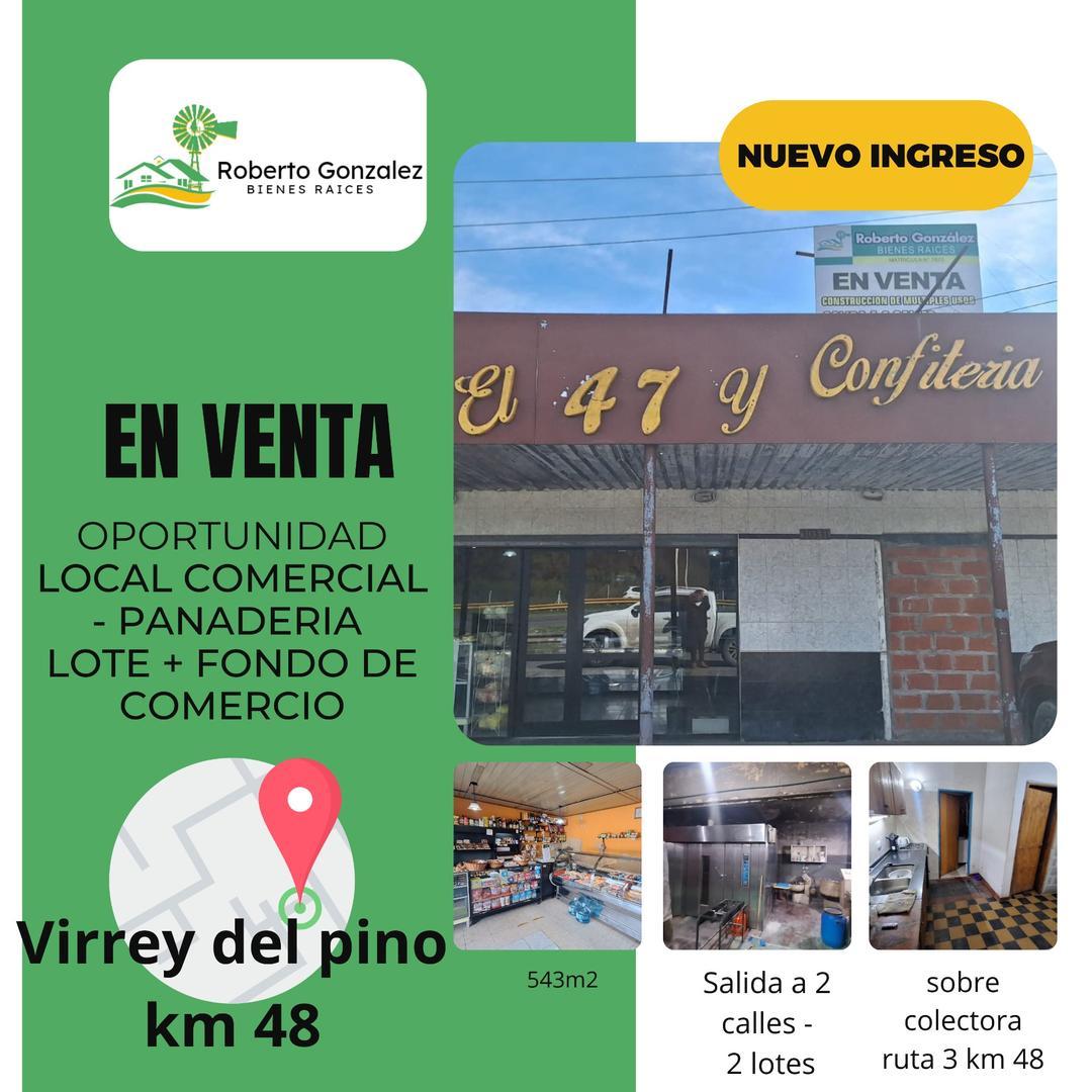 Panaderia sobre dos lotes con salida a dos calles Ruta 3