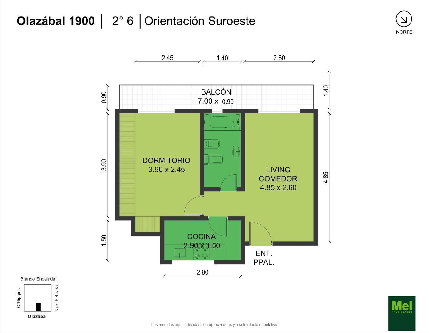 Olazabal 1900, Piso 2