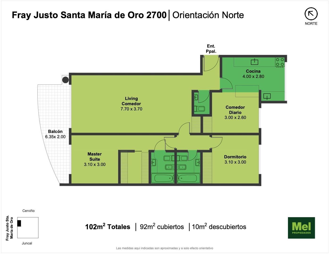 Fray Justo Santa Maria De Oro 2700, Piso 2