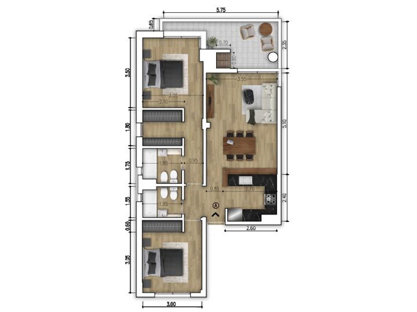 3 de febrero 355 , Piso 7