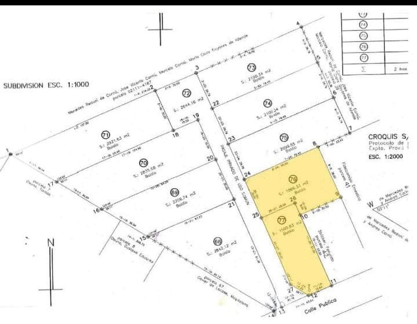 Terreno en Venta de 2100,0 m2