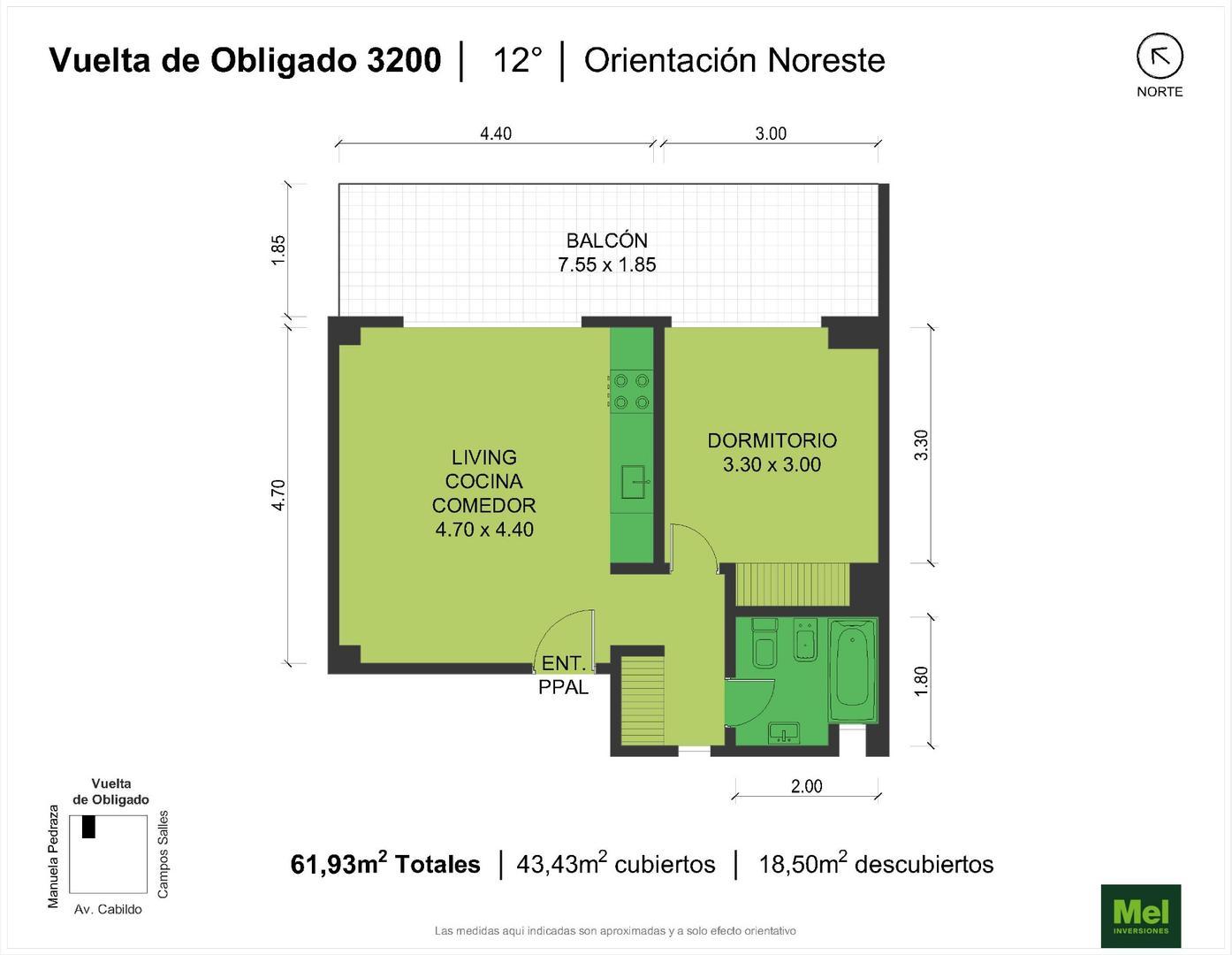 Vuelta De Obligado 3200, Piso 12