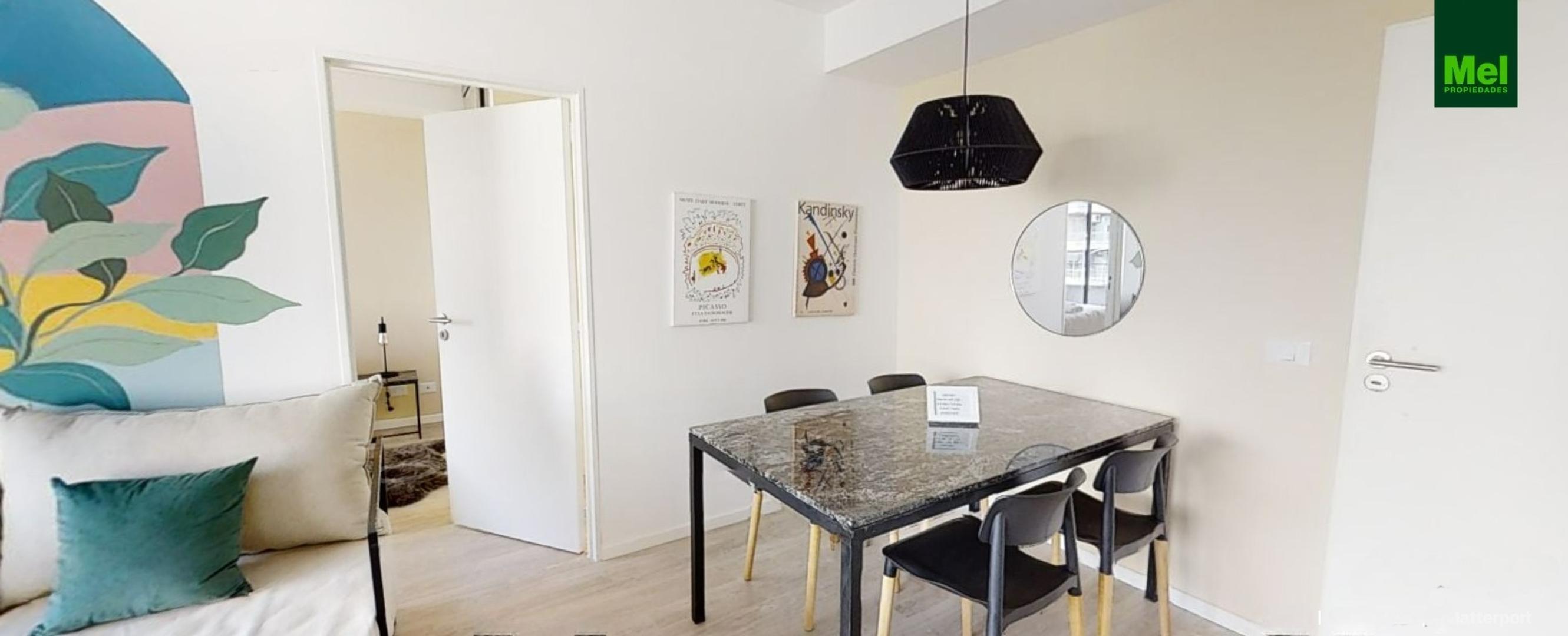 Departamento 2 ambientes con 2 baños