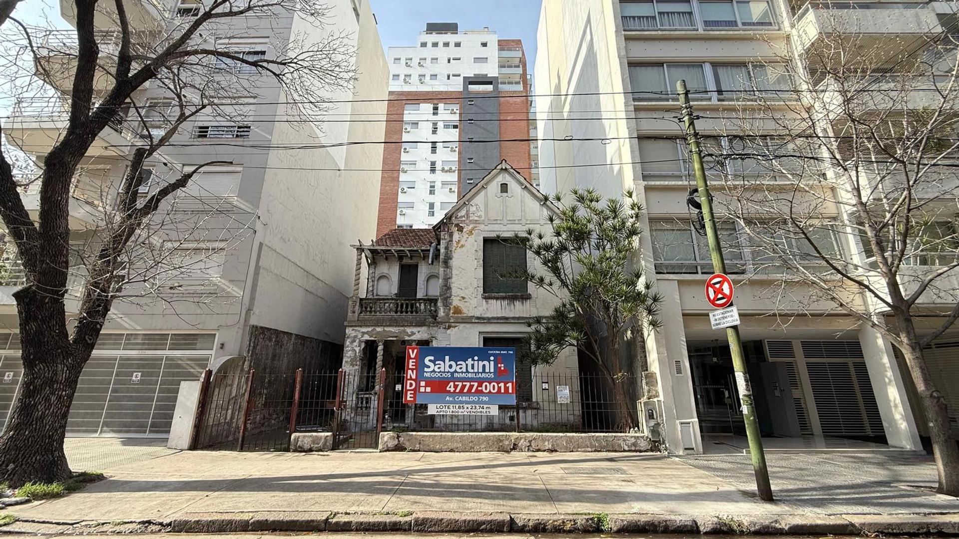 Excelente lote en Villa Urquiza, No afectado APH