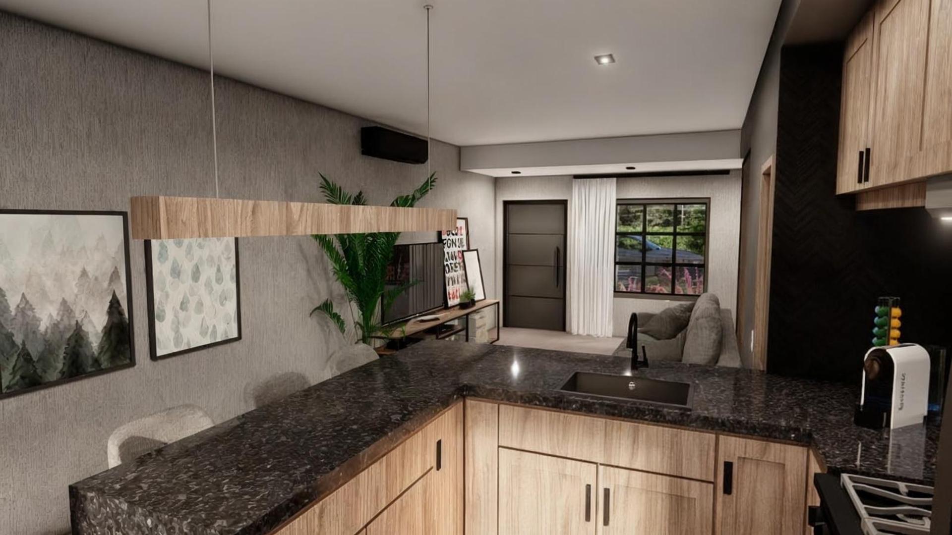 Casa 2 ambientes con 1 baño