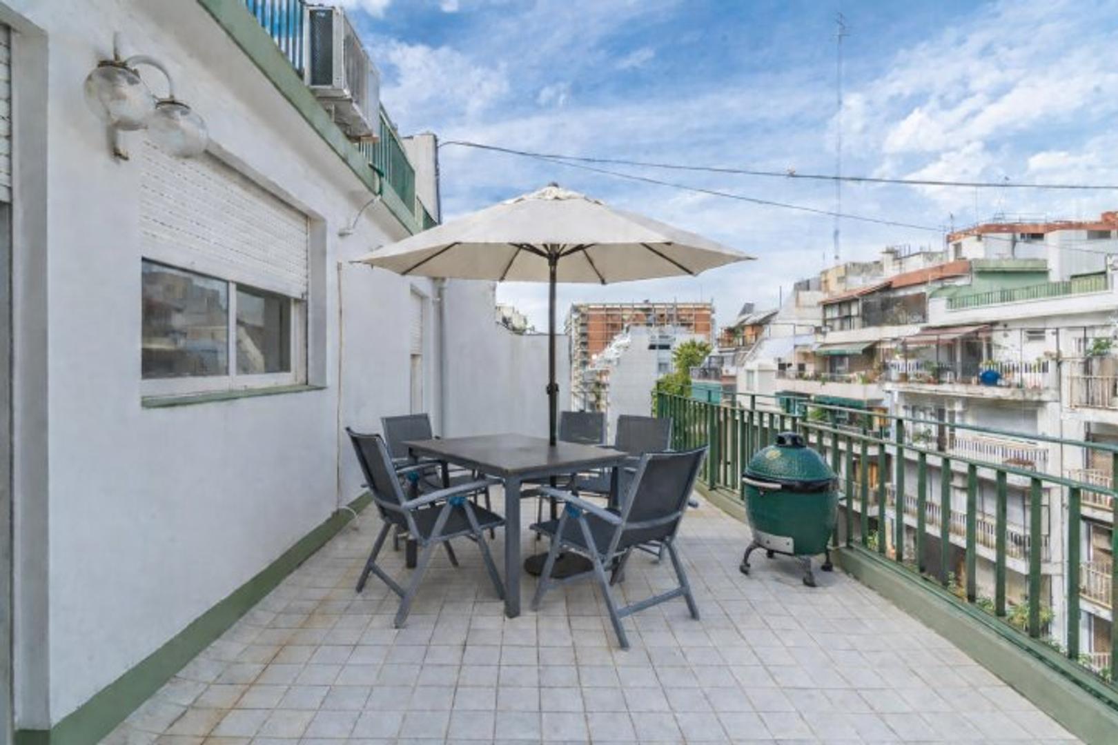 Departamento 3 ambientes en Palermo con balcón aterrazado