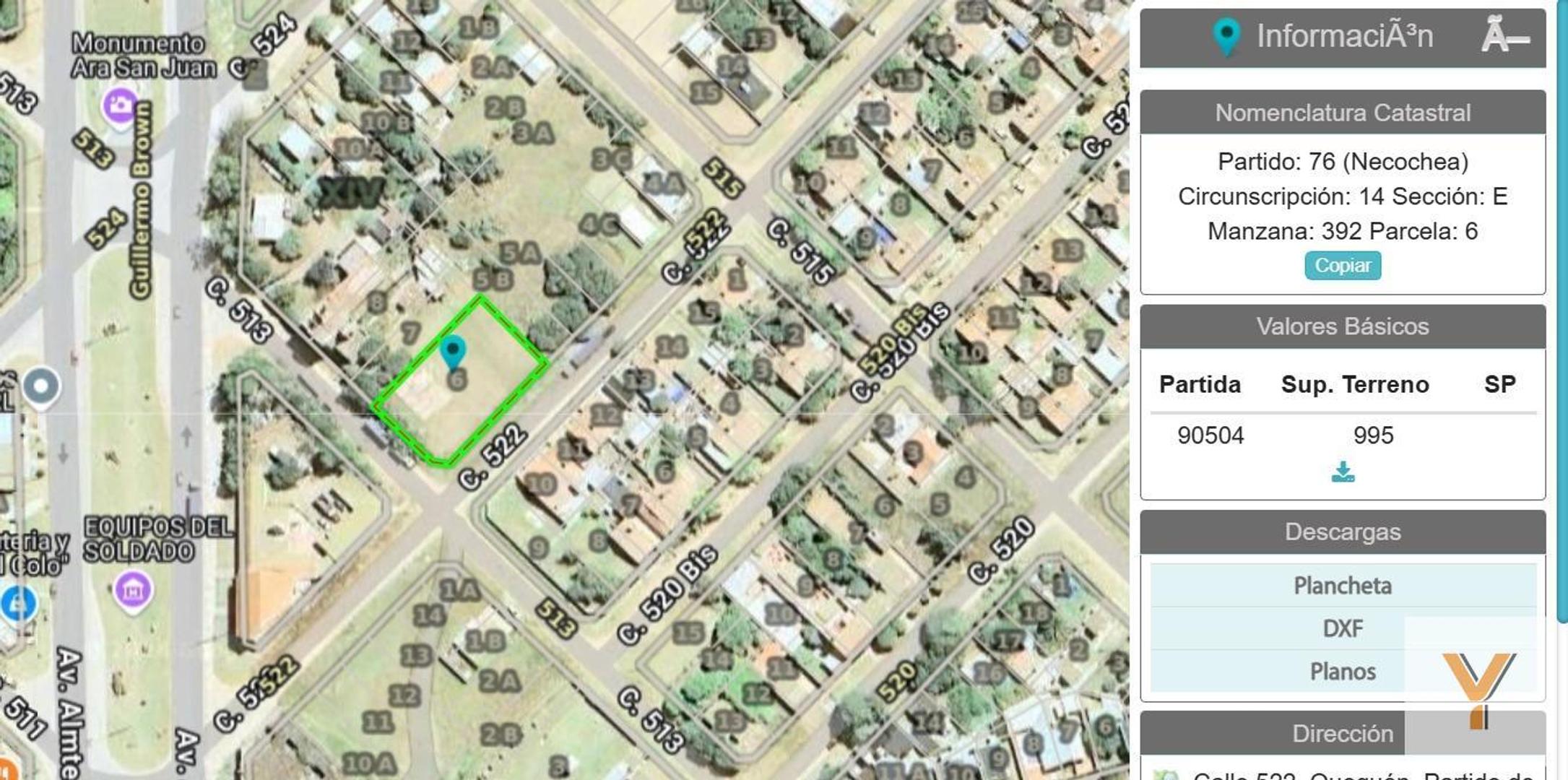 Terreno en Venta de 995,0 m2