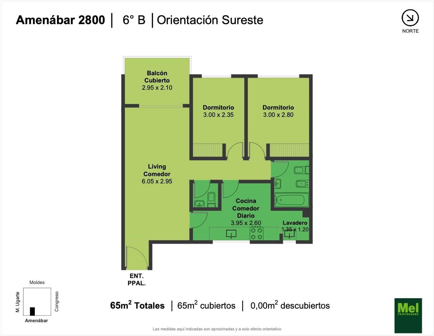 Amenabar 2800, Piso 6