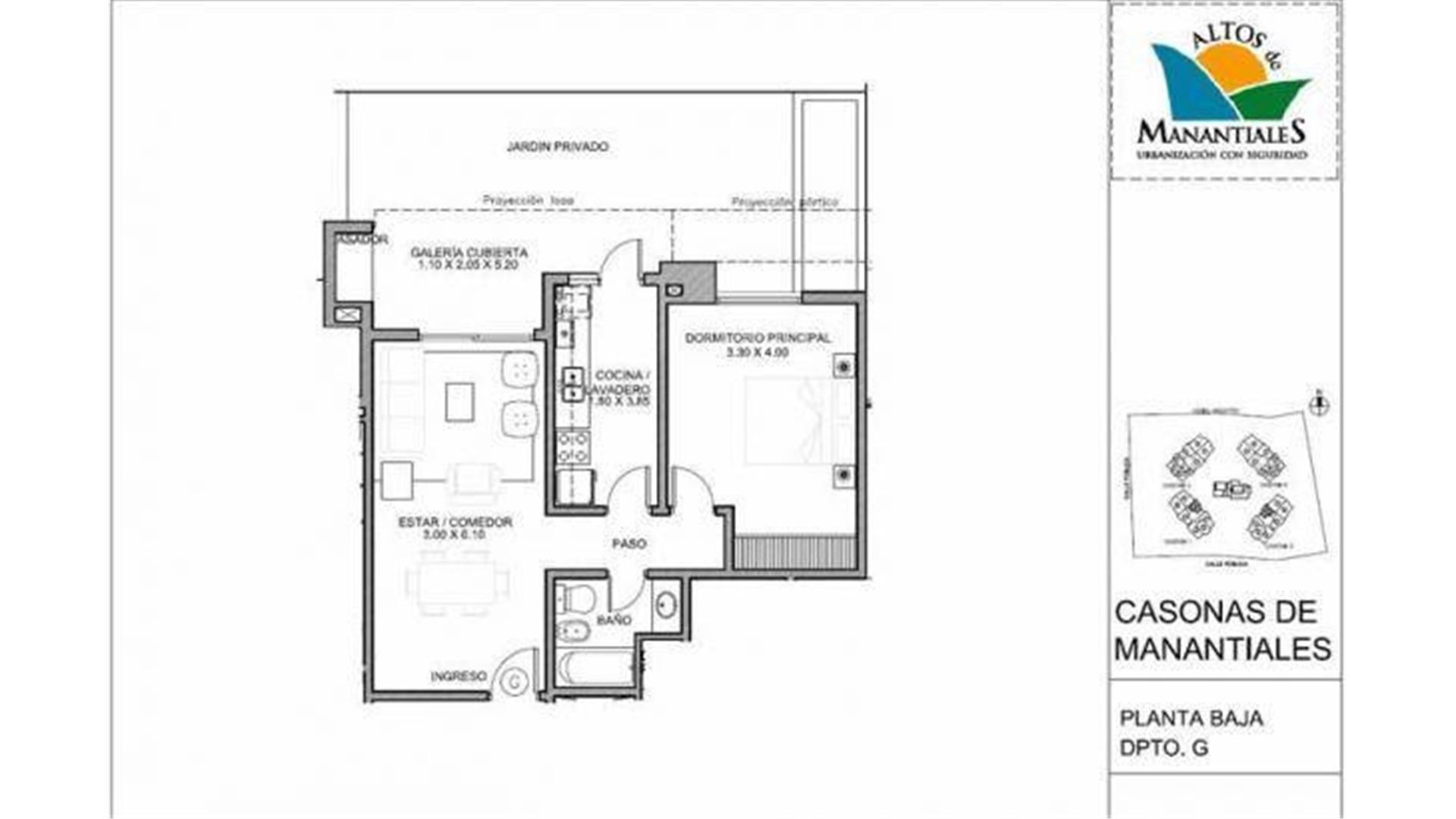 Departamento en Venta de 2 ambientes