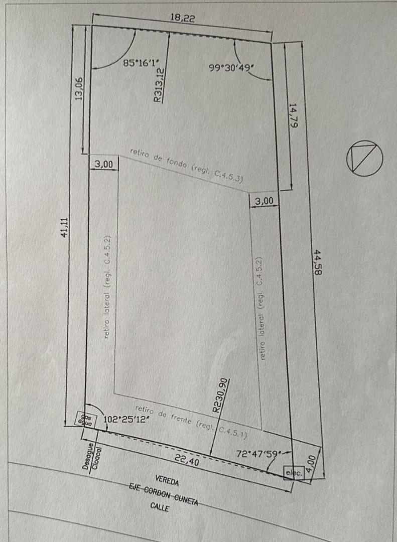 Terreno en Venta de 847,0 m2