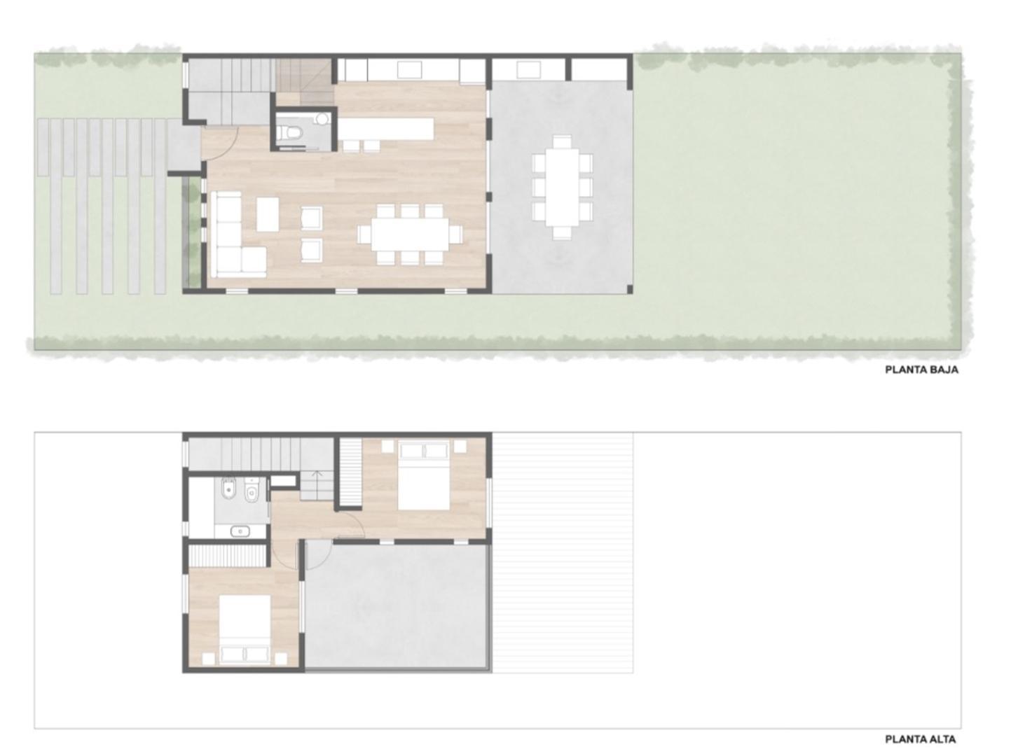 Casa 3 ambientes con 2 baños