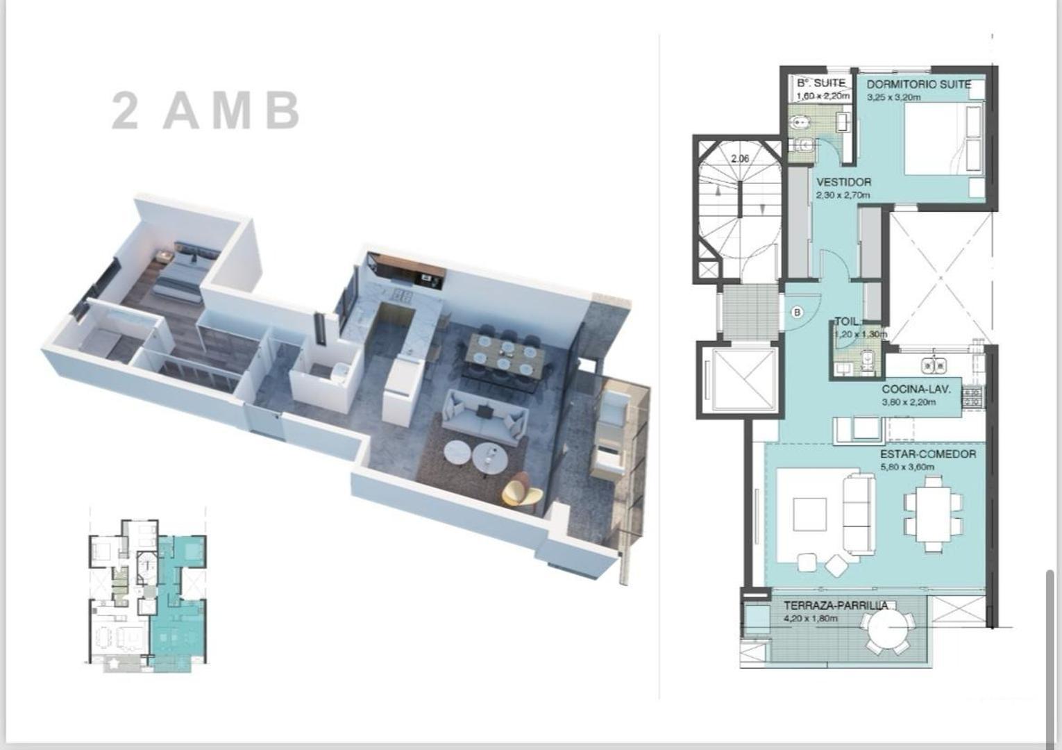Departamento en Venta con 1 cocheras