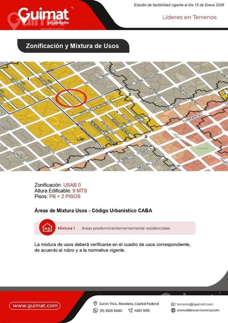 Terreno en Venta en Villa Urquiza, USD 240.000