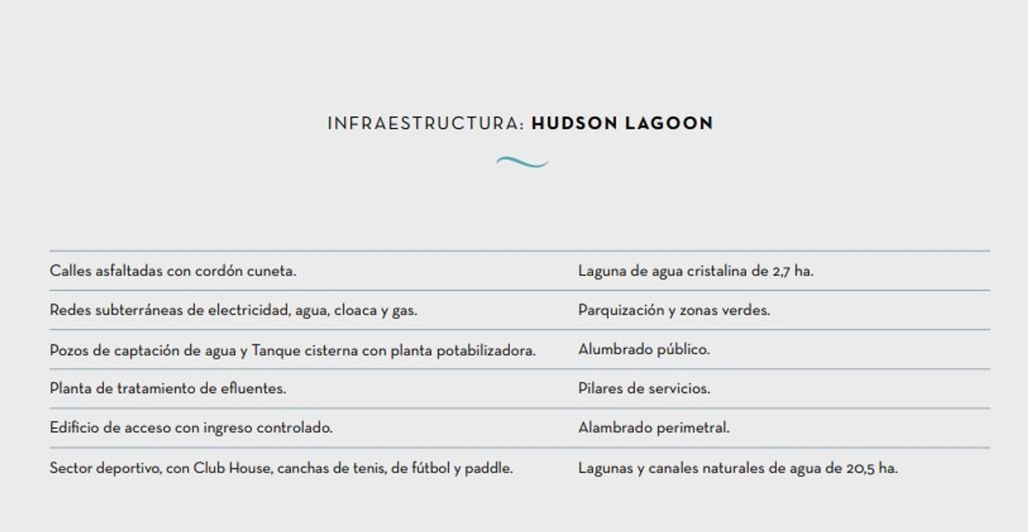 VENTA DE TERRENO EN BARRIO LAGOON HUDSON
