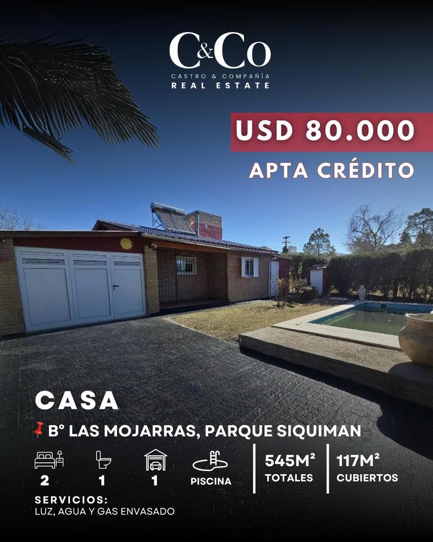 Venta Casa De 2 Dormitorios C/Pileta En Las Mojarras, Parque Siquiman
