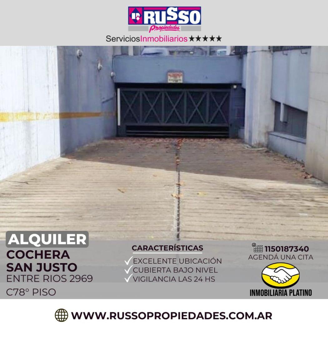 Alquiler cochera cubierta San Justo