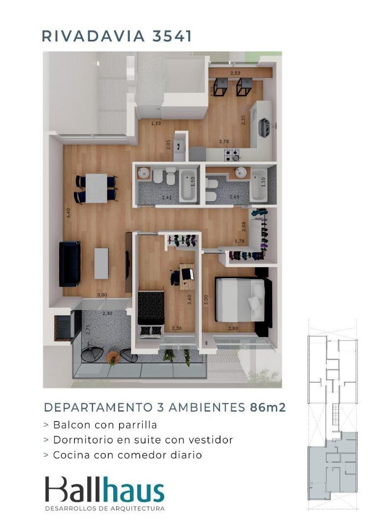 Rivadavia 3541 , Piso 1