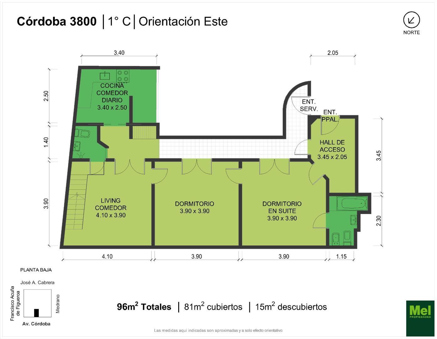 Av. Córdoba 3800, Piso 1