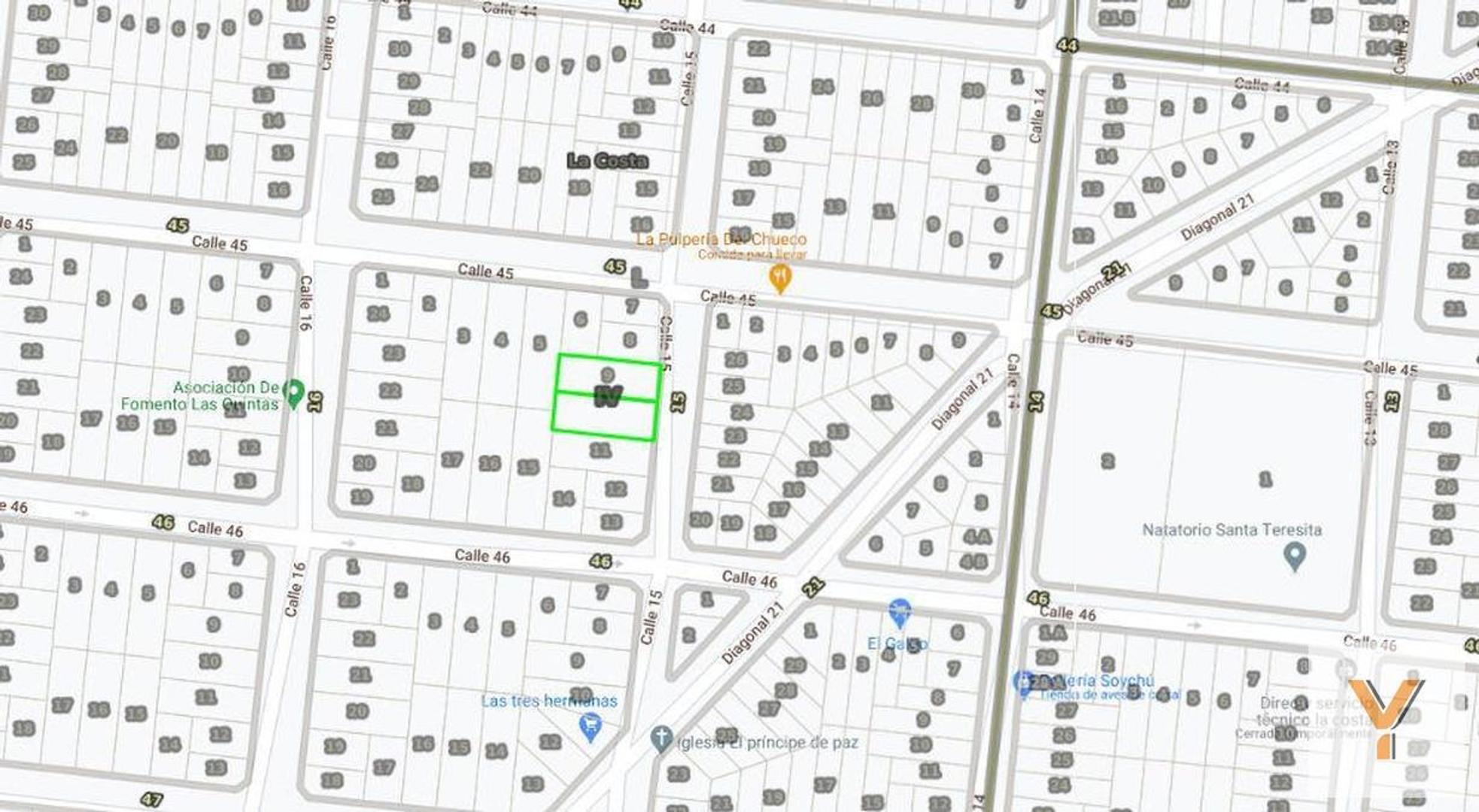Terreno en Venta 42  mts Fondo