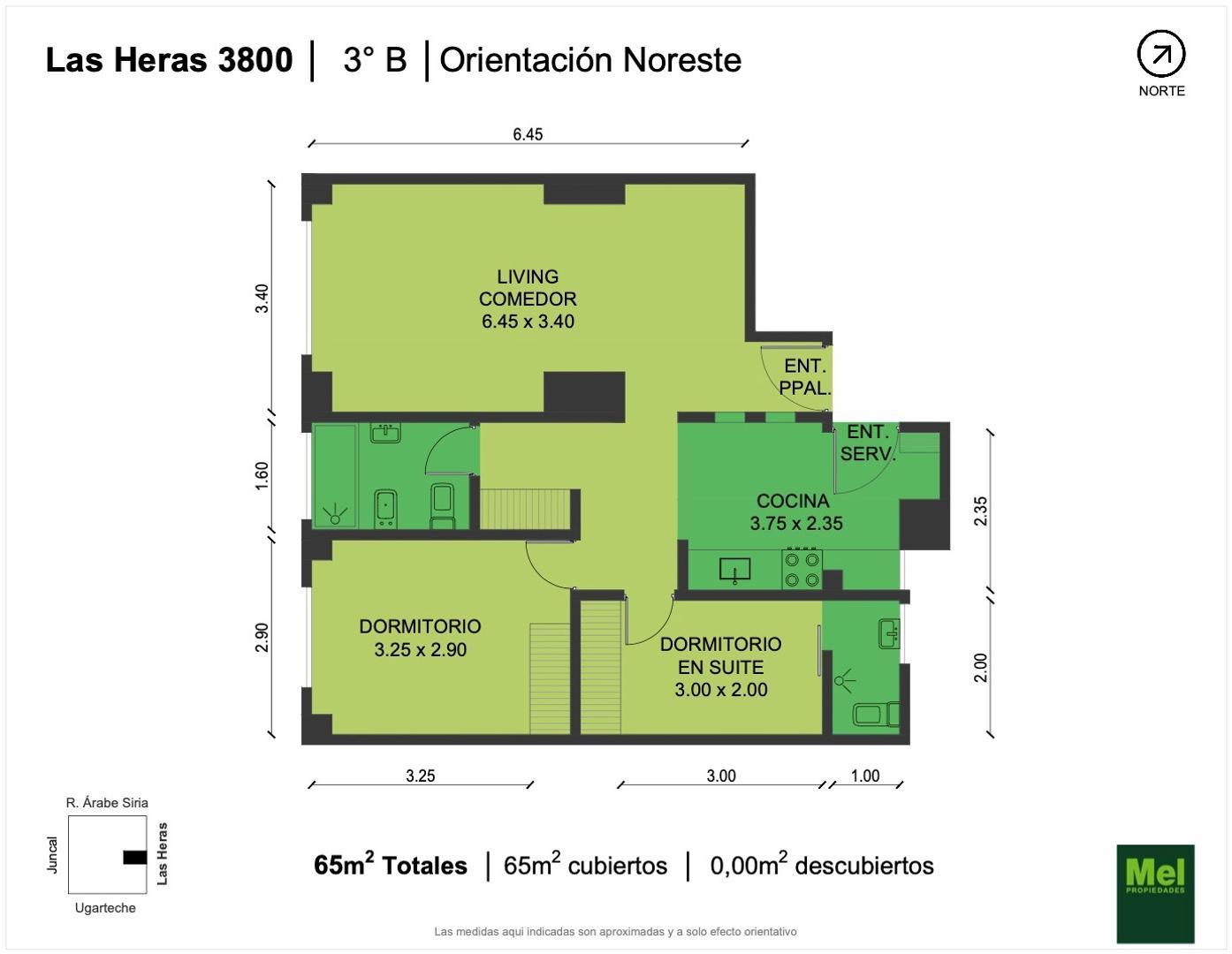 Las Heras 3850 , Piso 3 B