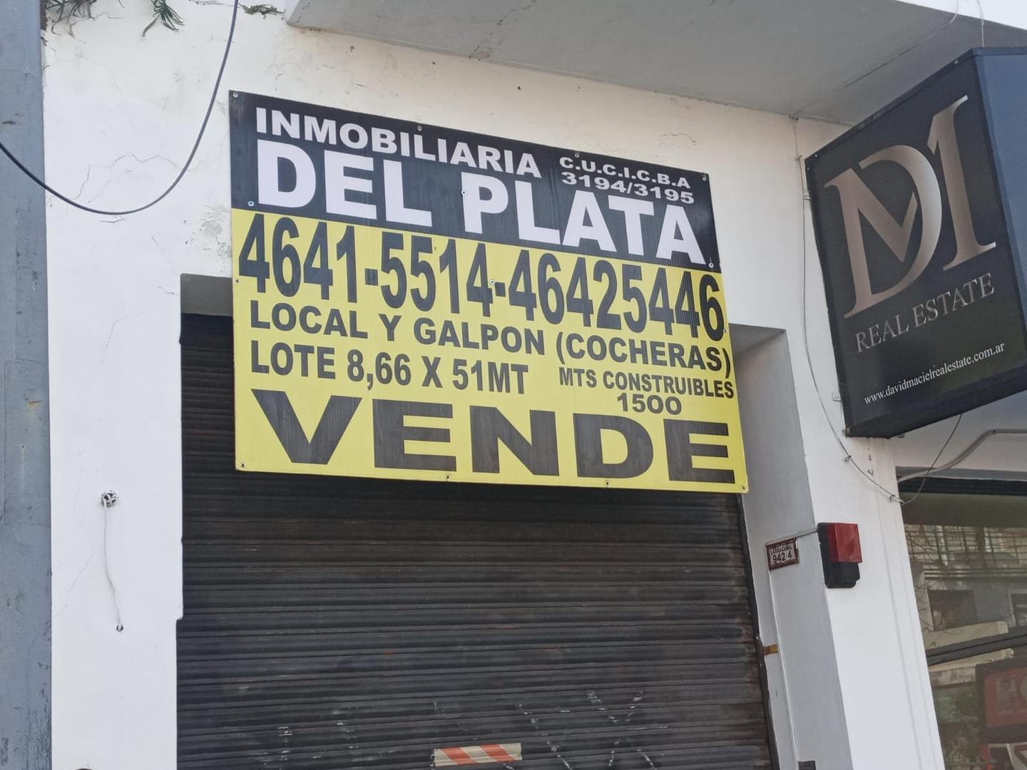 GALPON  DE 8,66 X 51 CON LOCAL EN ZONA COMECIAL