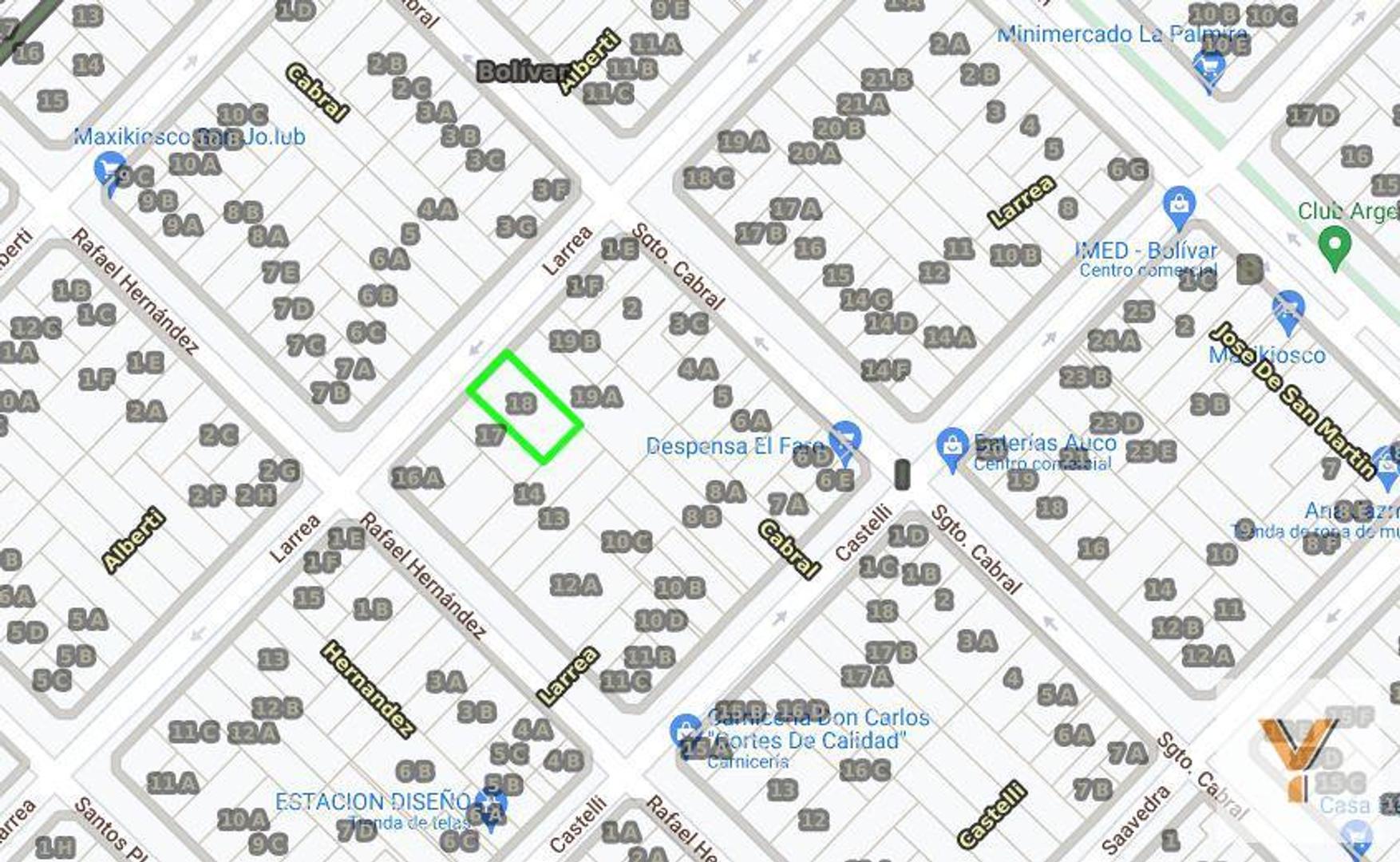 Terreno en venta - 450mts2 - Bolívar