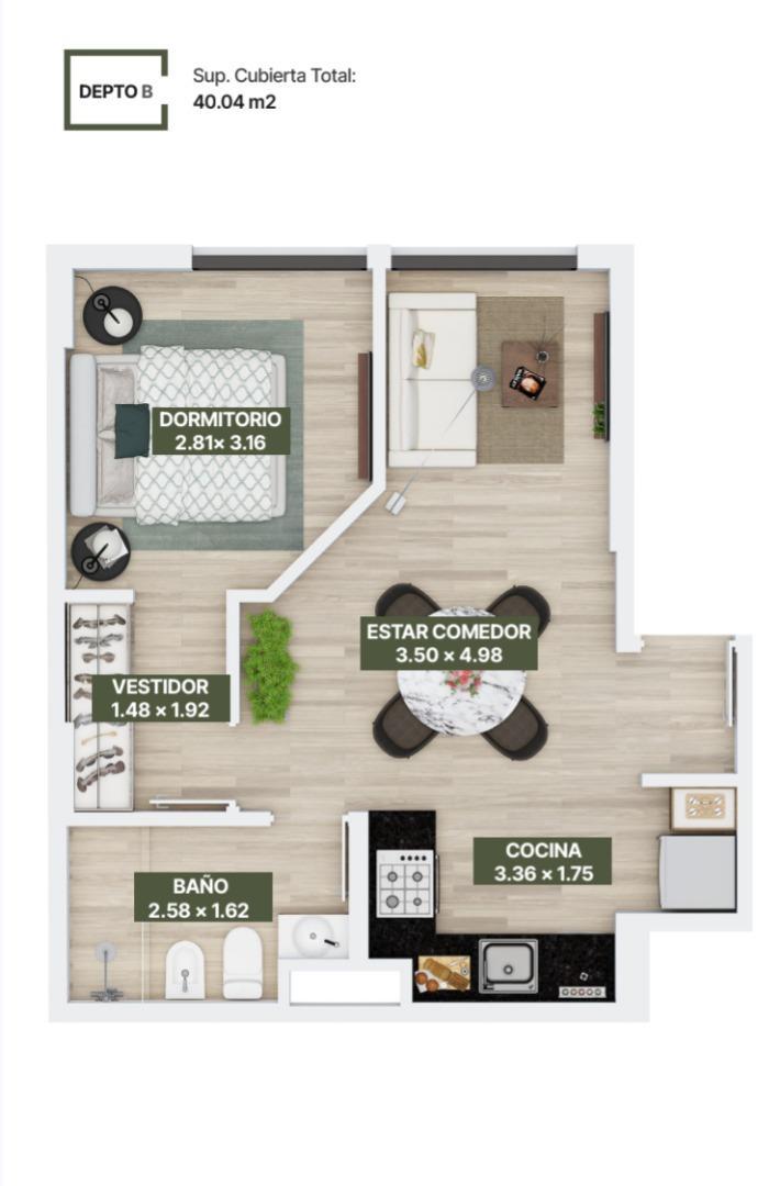 Departamento en Venta al Norte