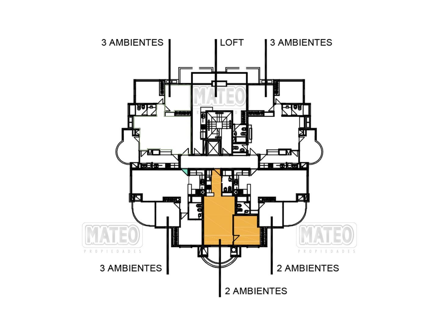Departamento en Venta de 2 ambientes