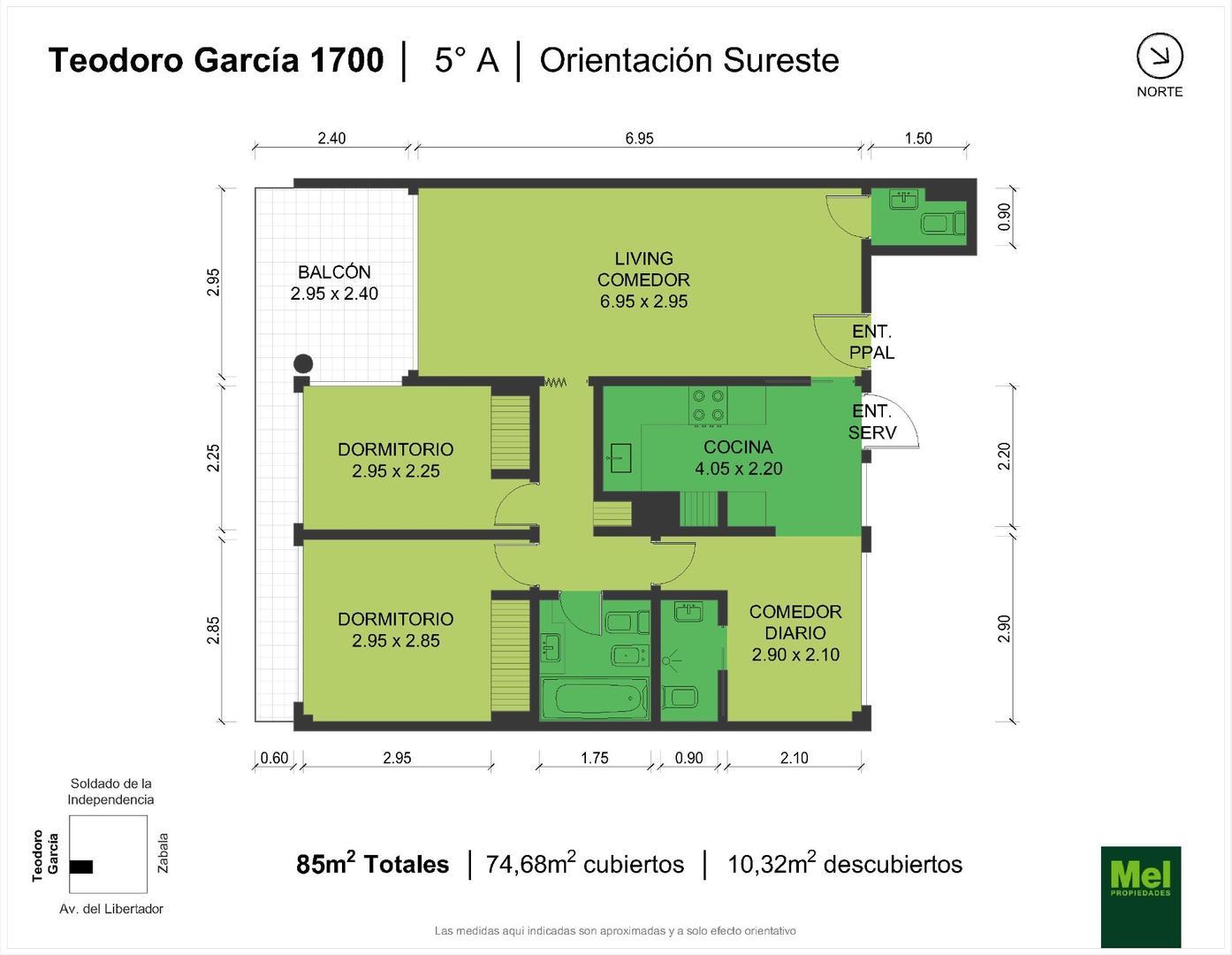 Teodoro García 1700, Piso 5