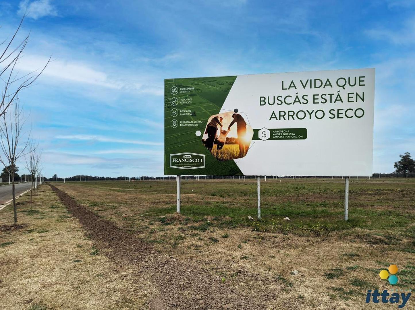 OPORTUNIDAD. Lotes en VENTA. CONTADO desde USD 16.500. Francisco I, Arroyo seco.