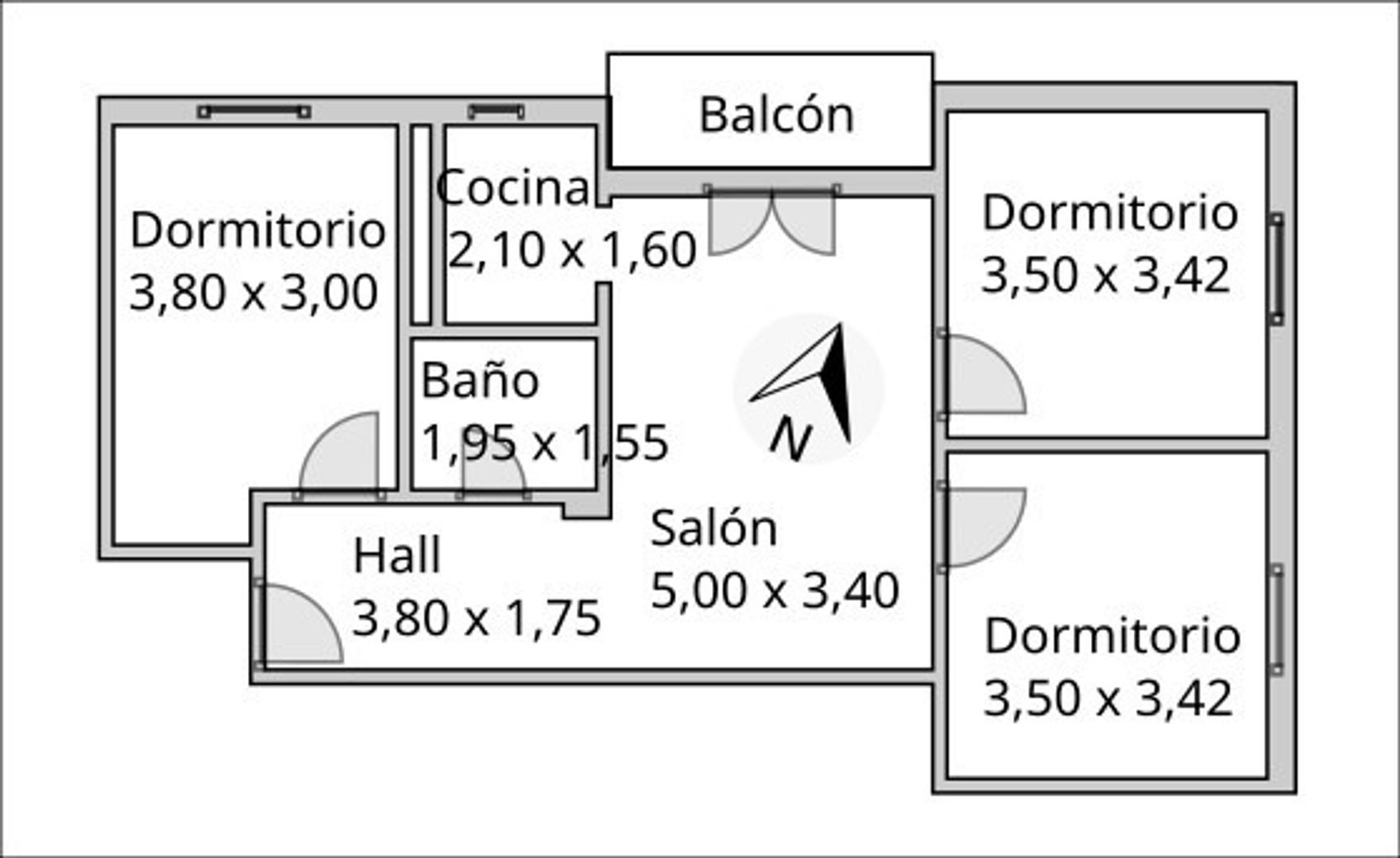 Departamento en Venta 55 años