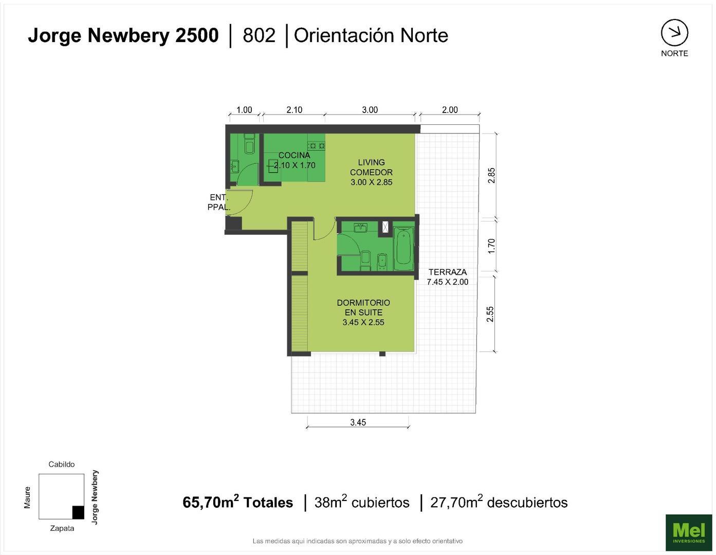 Jorge Newbery 2500, Piso 8