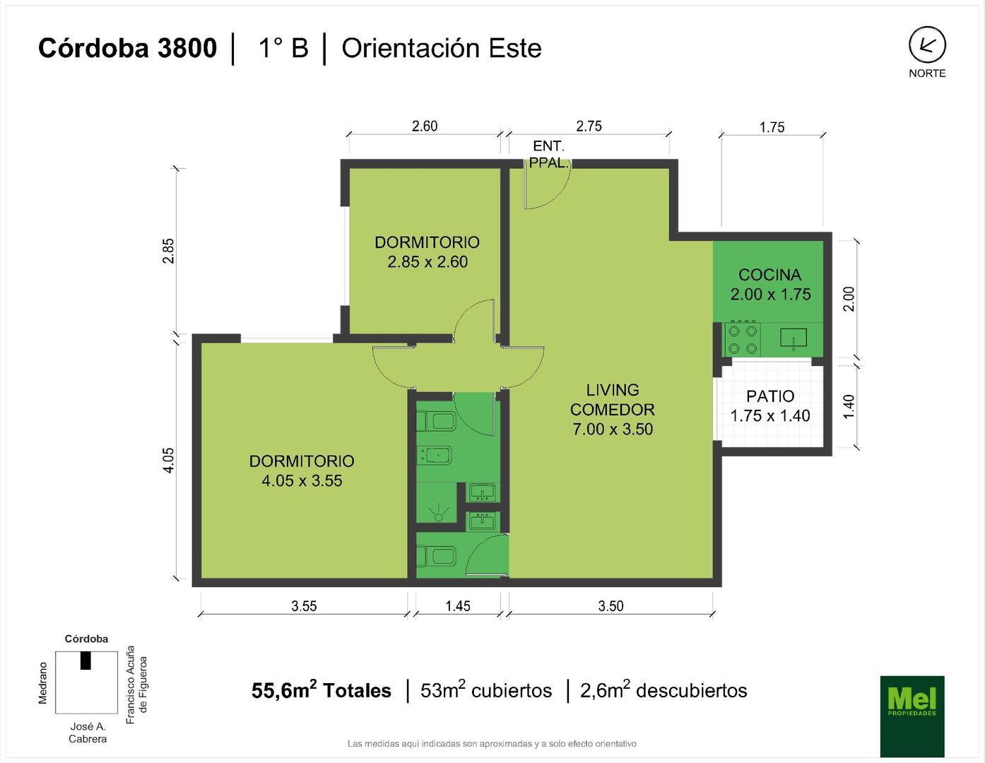 Avenida Cordoba 3800, Piso 1
