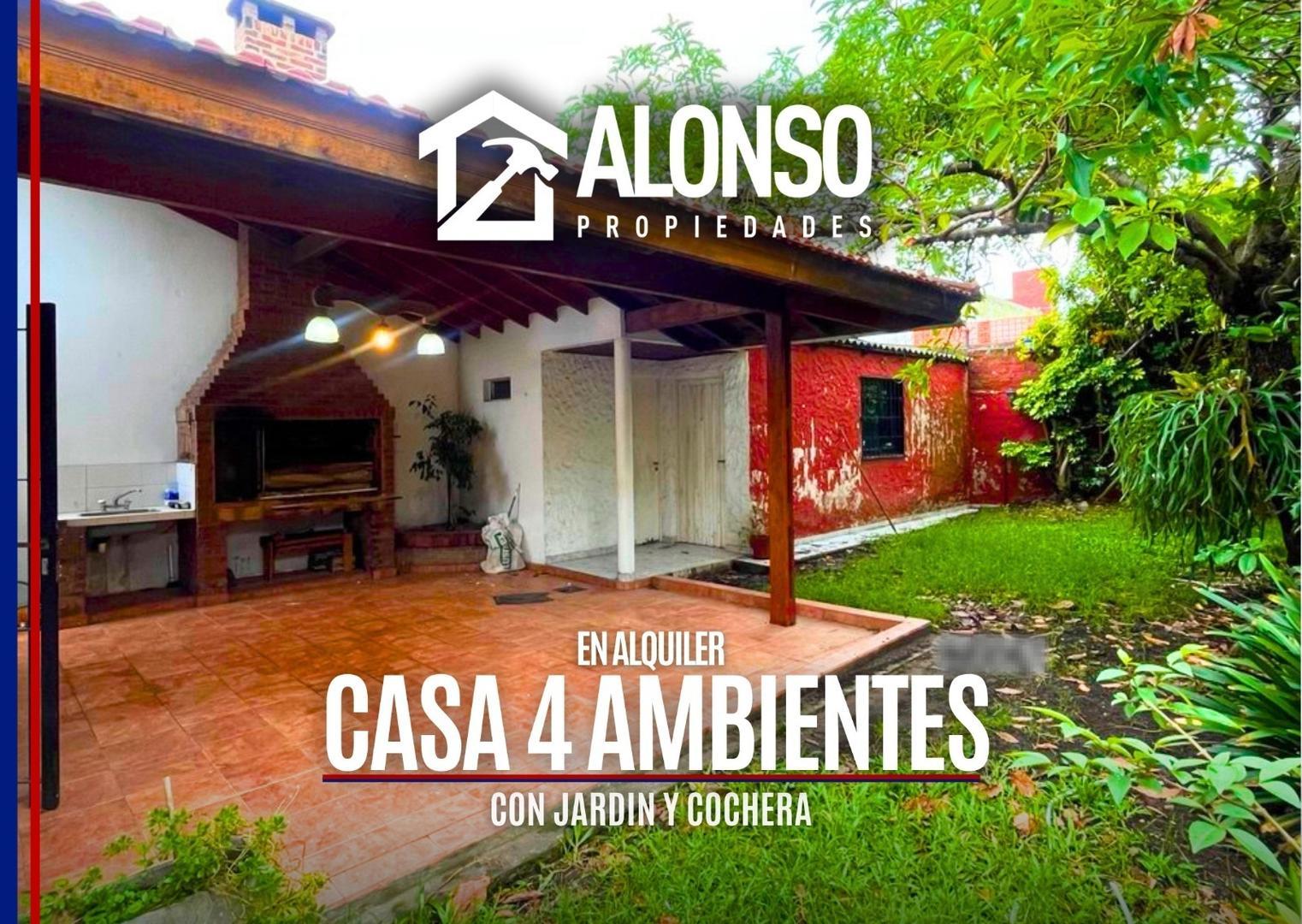 Casa 4 Amb con Jardín y Garage en ALQUILER, Lanus Oeste
