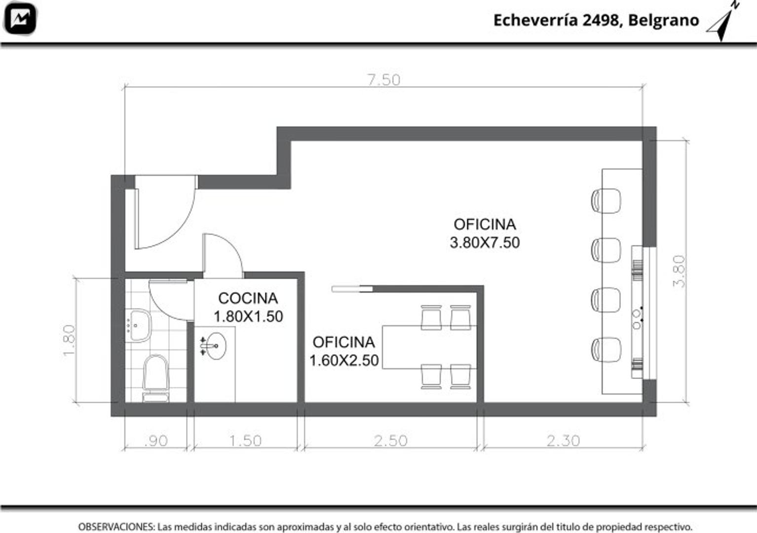 Departamento en Venta de 1 dormitorio