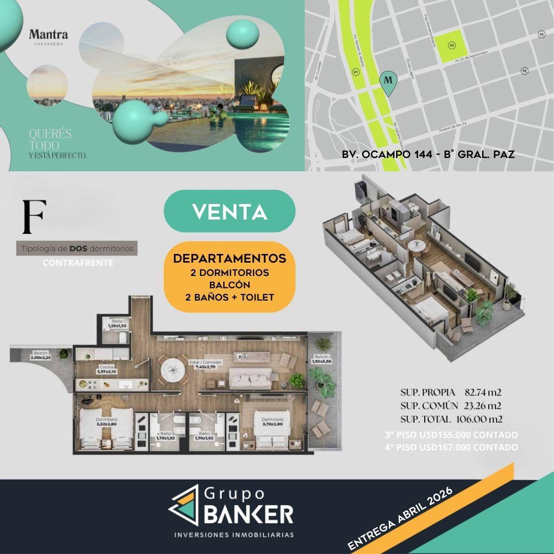 Departamento en Venta de 2 dormitorios