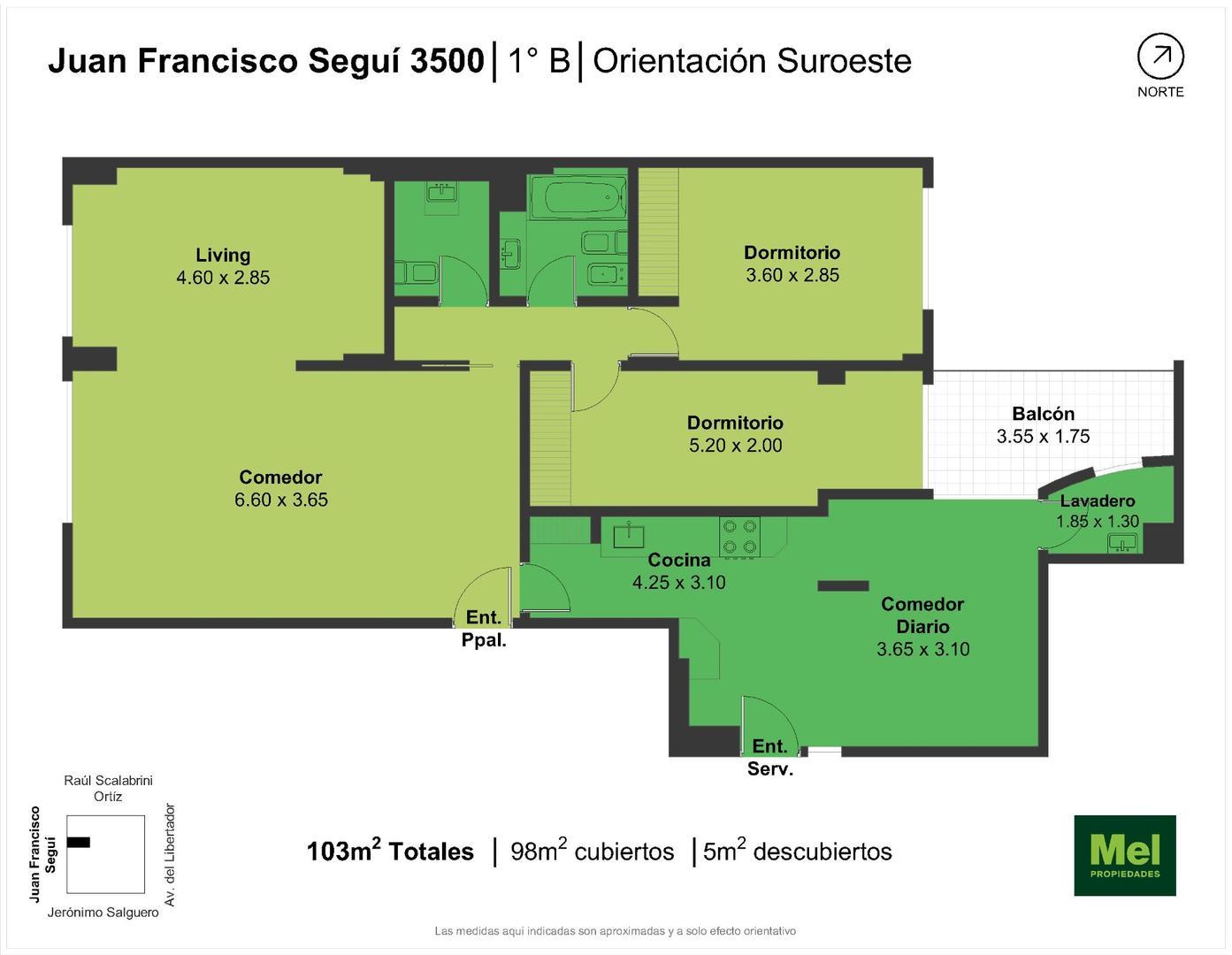 Juan Francisco Segui 3500, Piso 1