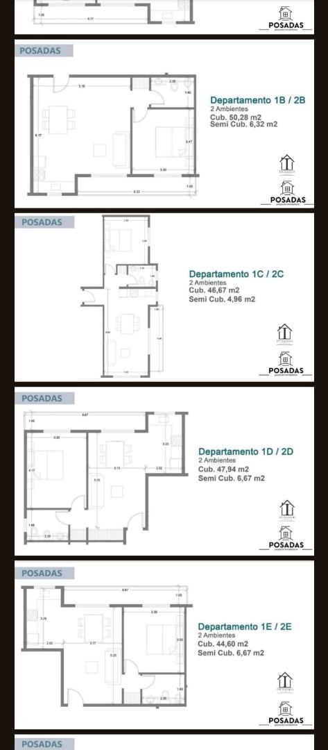 Departamento en Venta de 2 ambientes