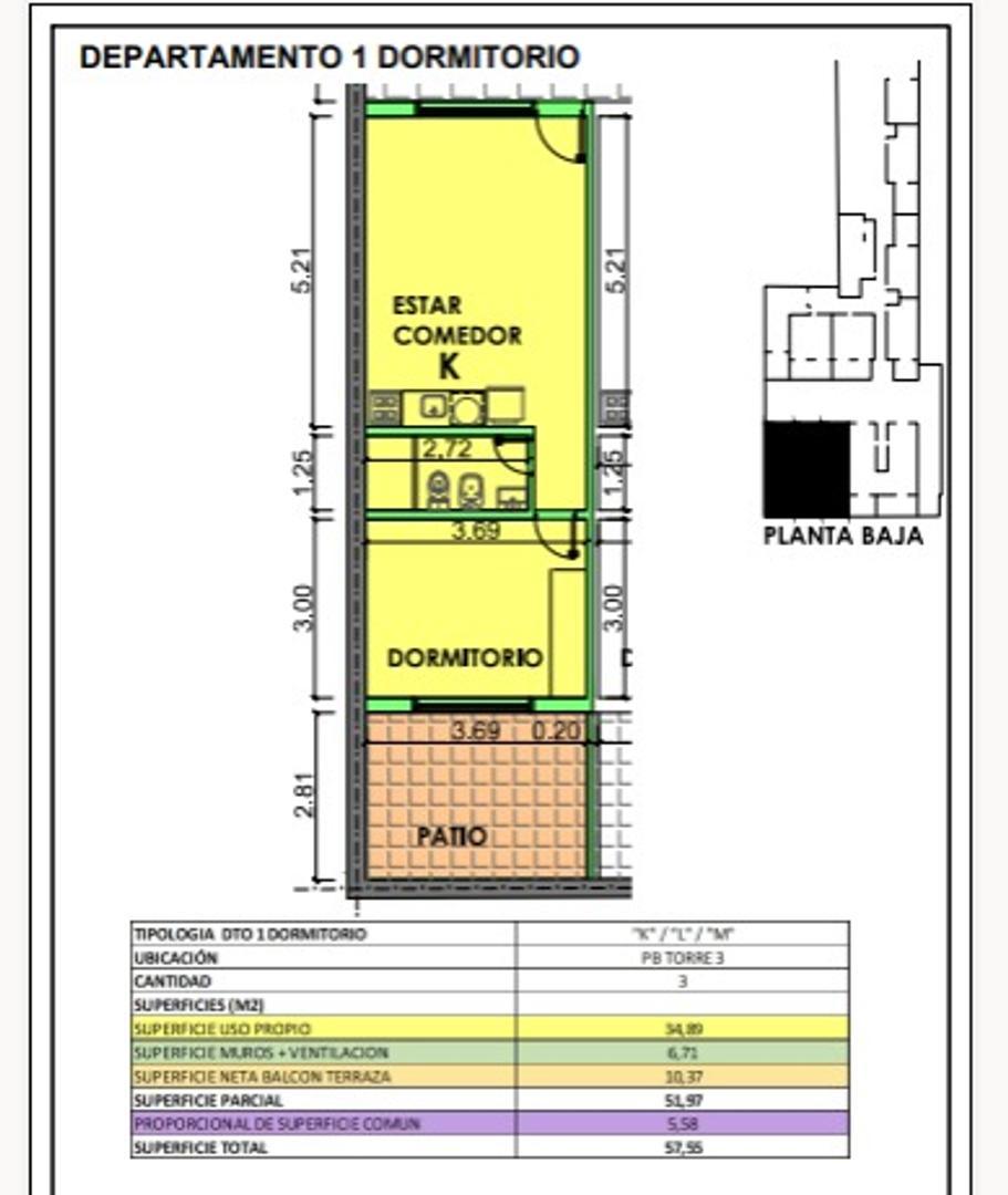Departamento en el emprendimiento Proyecto San Juan 600