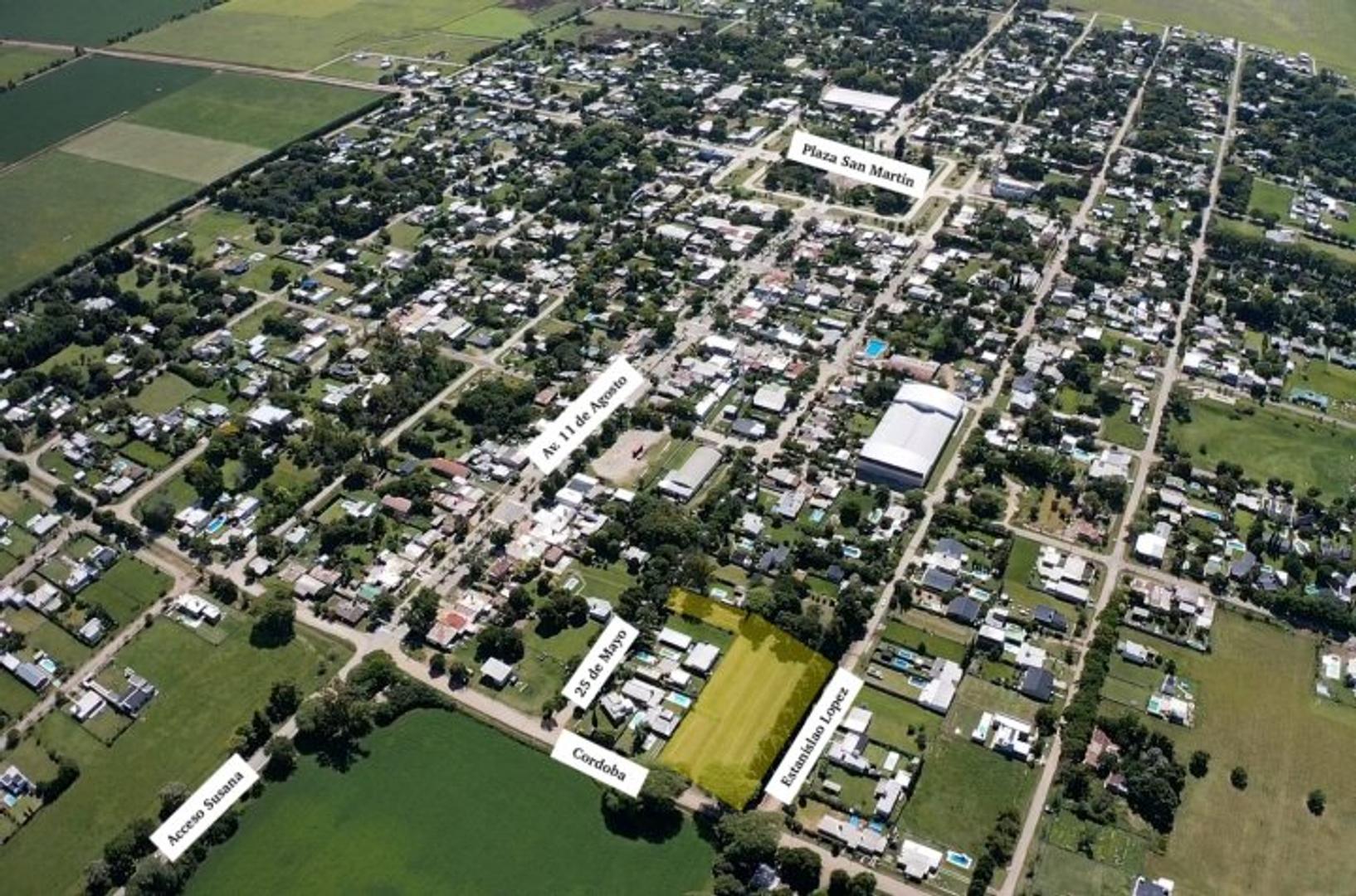 Terrenos a la venta en la localidad de Susana, Santa Fe