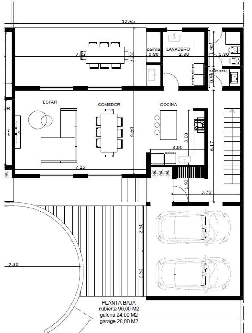 Casa 3 ambientes con 3 baños