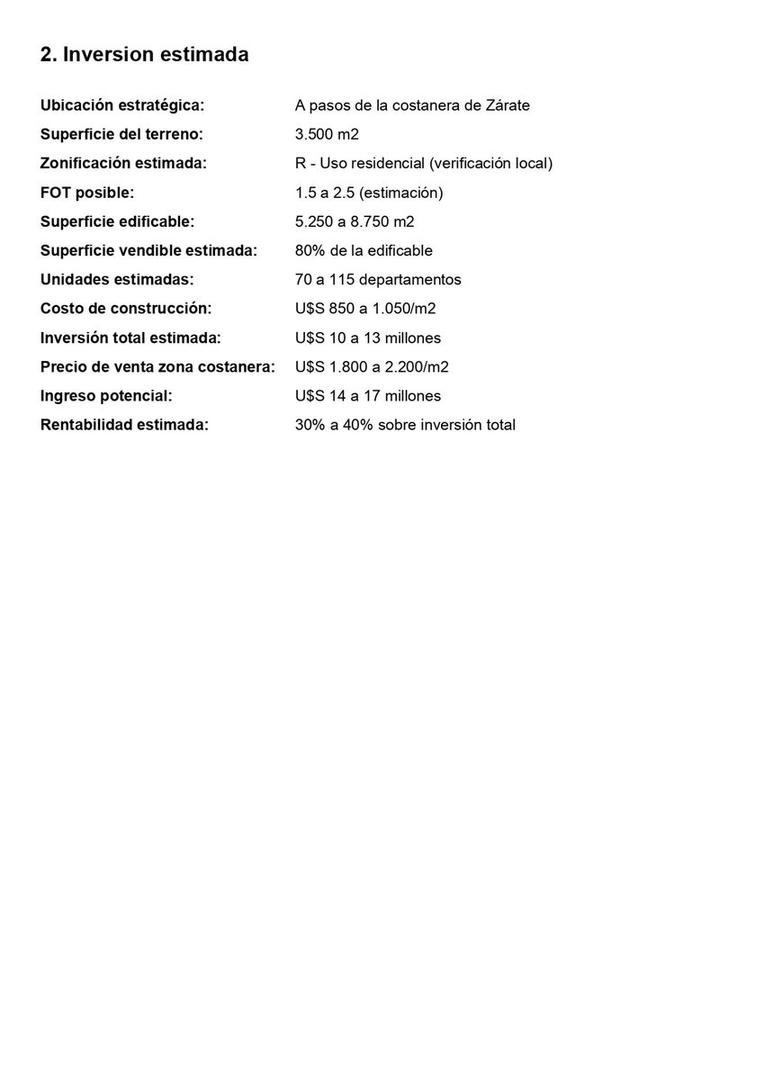 Terreno en Venta de 3441,0 m2