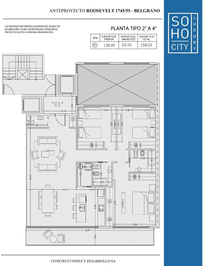 Roosevelt 1700, Piso 2